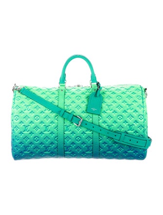 Louis Vuitton 2022 Taurillon Illusion Keepall 50 Bandoulière