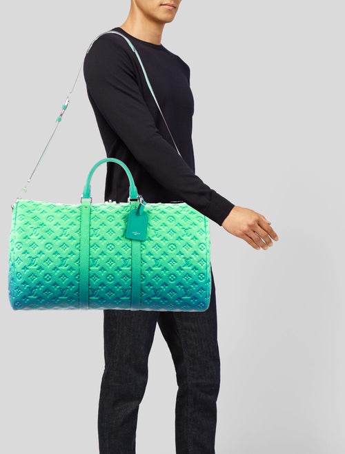 Louis Vuitton 2022 Taurillon Illusion Keepall 50 Bandoulière
