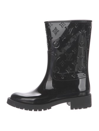 Louis Vuitton Drops Flat Half Boot LV Monogram Rain Boots