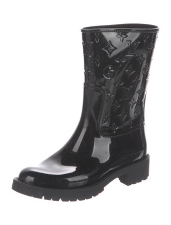 Louis Vuitton Drops Flat Half Boot LV Monogram Rain Boots