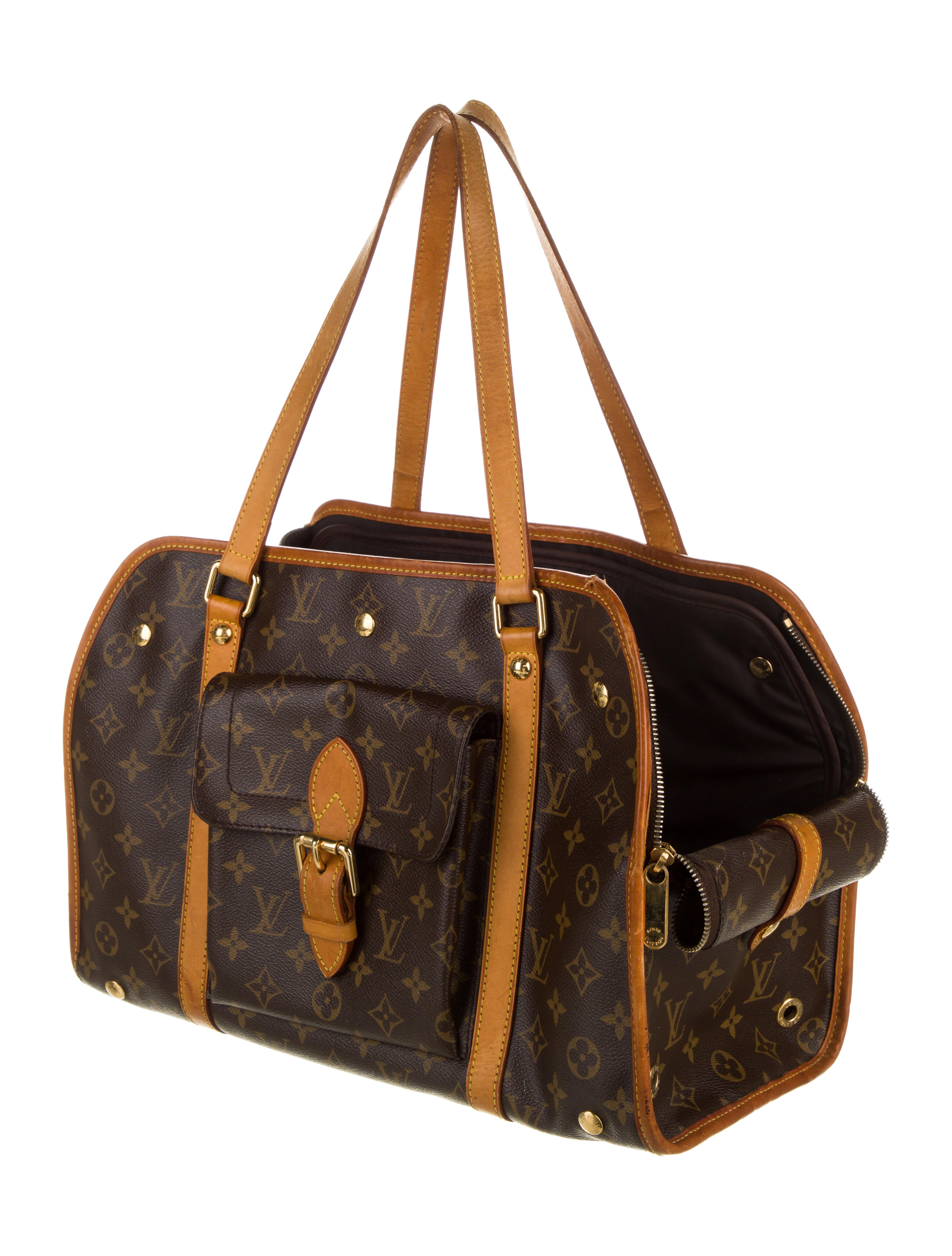 Louis Vuitton Monogram Sac Baxter Pet Carrier Brown Pet Accessories, Decor & Accessories