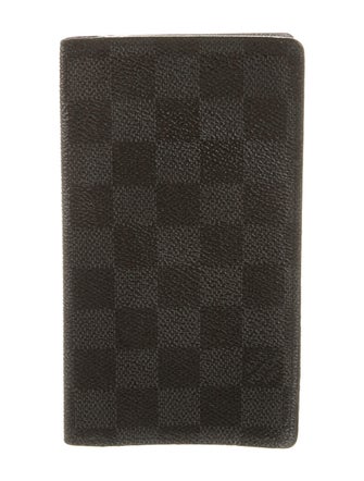Louis Vuitton 2009 Damier Graphite Pattern Checkbook Holder