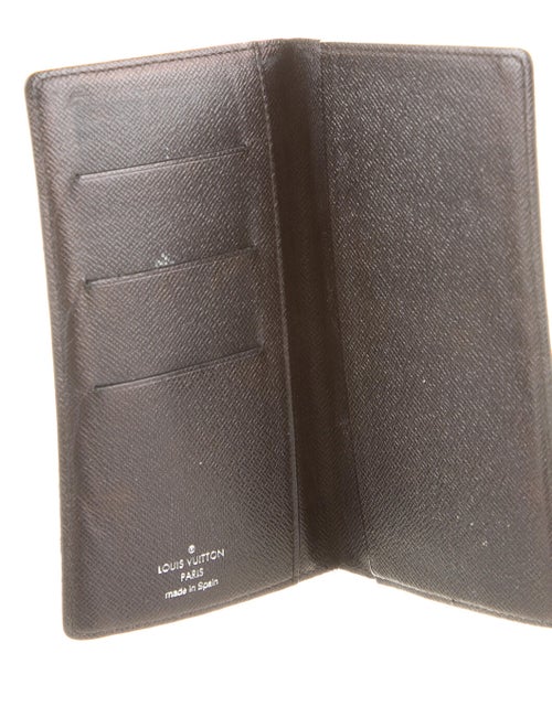 Louis Vuitton 2009 Damier Graphite Pattern Checkbook Holder