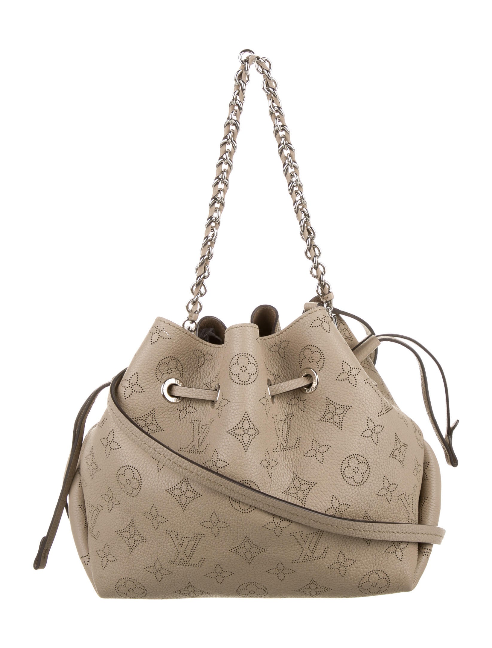 Louis Vuitton Monogram Mahina Bella Galet Neutrals Bucket Bags