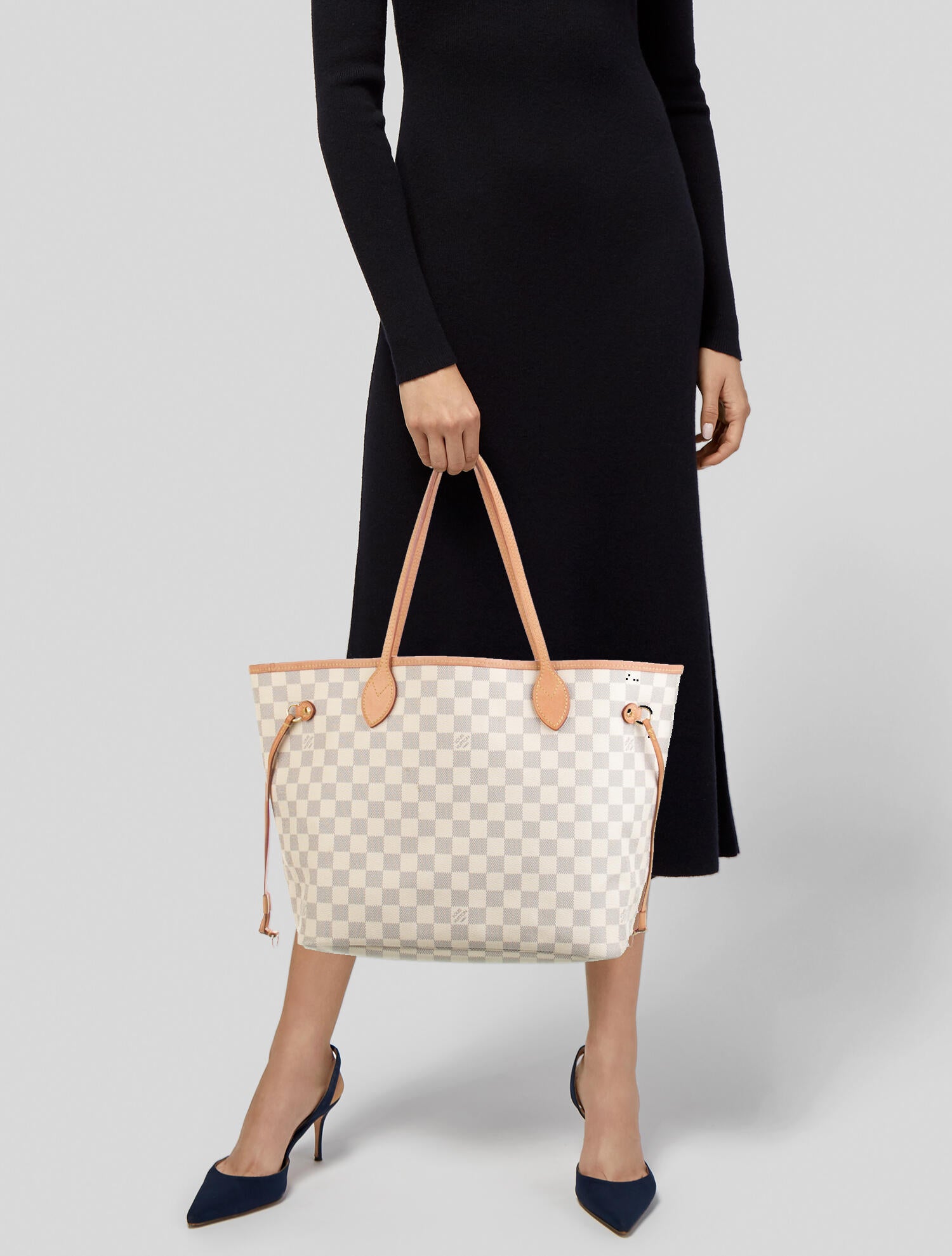 Louis Vuitton 2021 Damier Azur Neverfull MM Neutrals Totes, Handbags