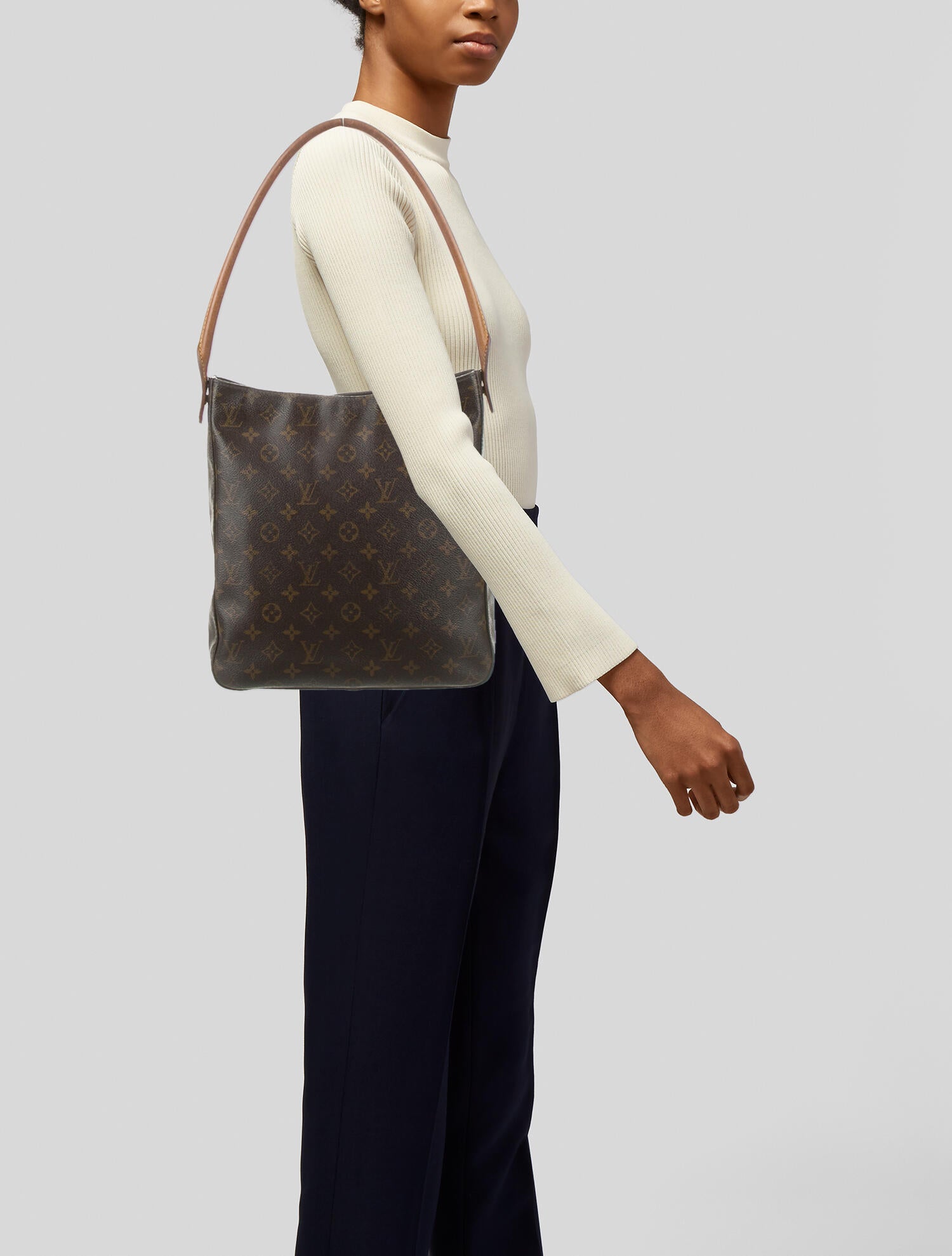 Louis Vuitton Monogram Looping GM Brown Shoulder Bags, Handbags