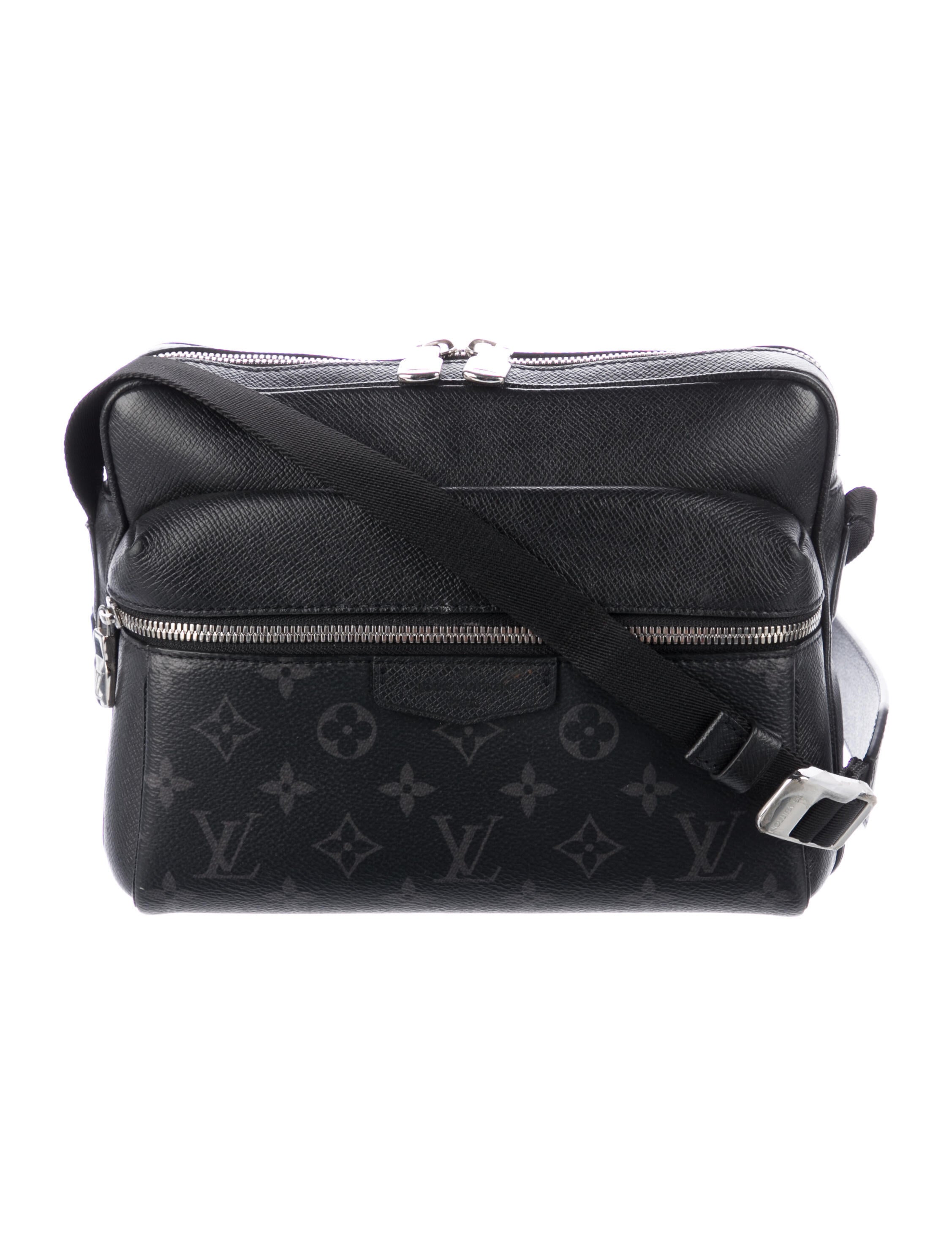 Louis Vuitton Taiga Leather Alex Messenger Bag Blue Messenger Bags