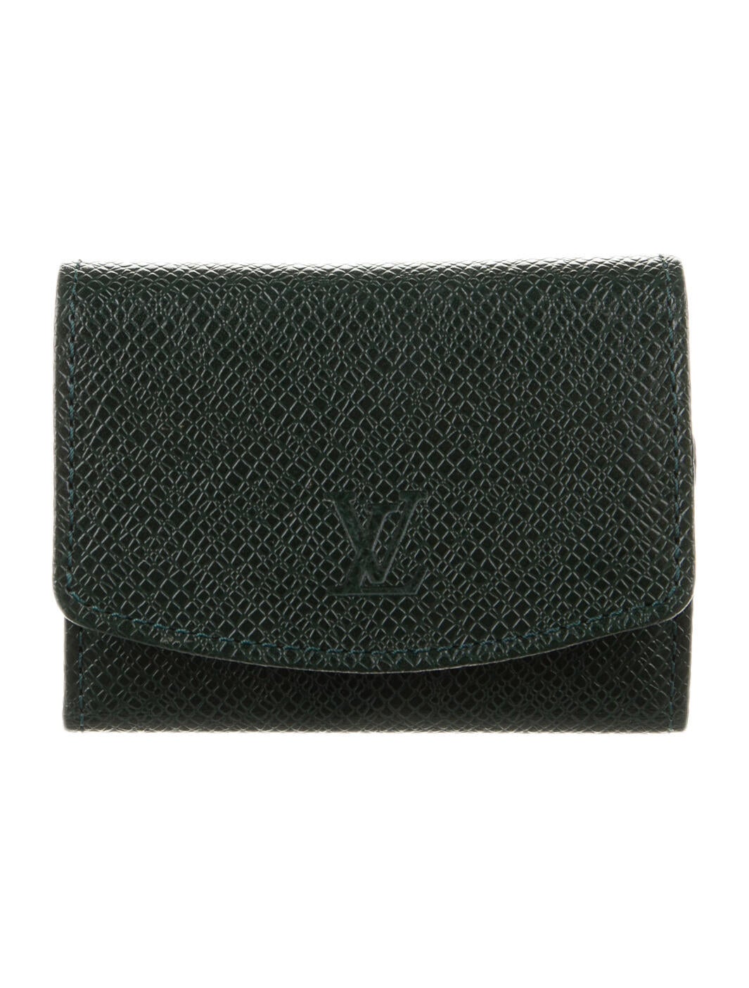 Louis Vuitton Taïga Cufflink Case Green LOU644829 The RealReal