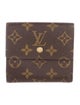 Louis Vuitton LV Monogram Coated Canvas Elise Wallet