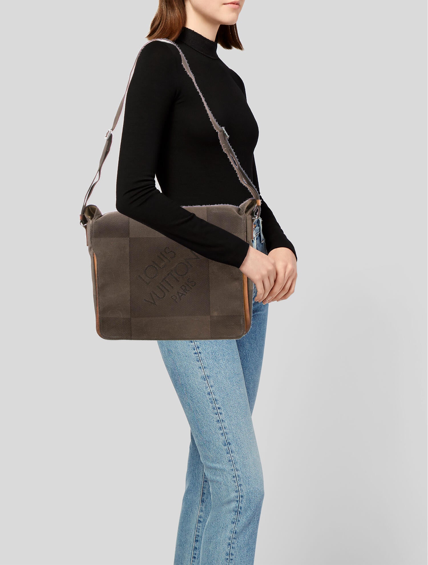 Louis Vuitton 2006 Vintage Damier Geant Terre Messenger Bag Neutrals