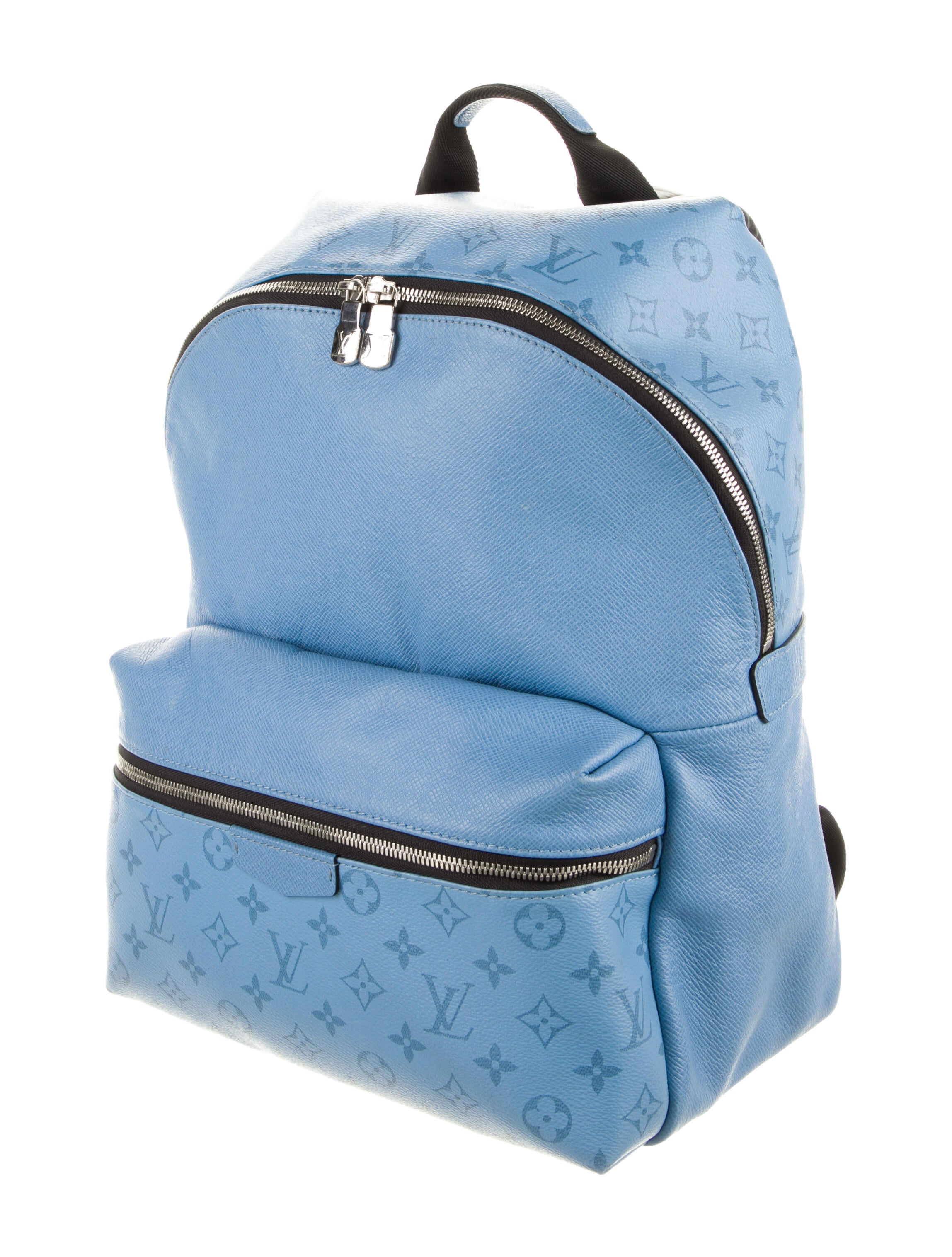 Louis Vuitton Discovery Monogram Taïgarama PM Blue Backpacks, Bags