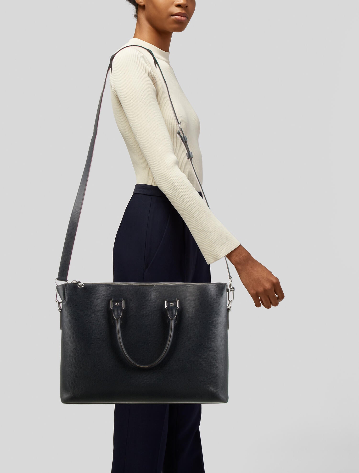 Louis Vuitton Taïga Anton Soft Briefcase Blue Briefcases, Bags