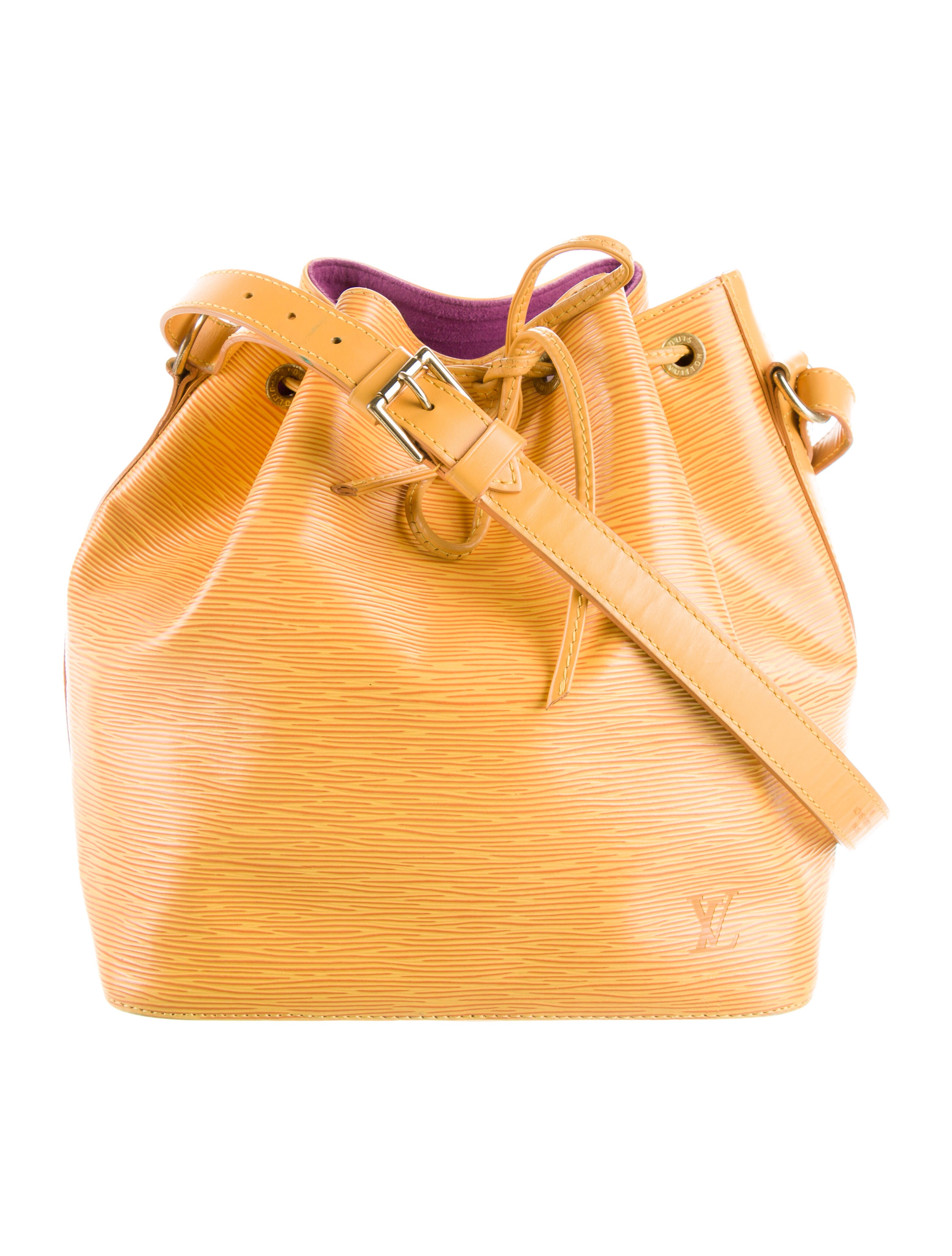 Louis Vuitton Vintage Epi Petit Noè Yellow Bucket Bags, Handbags