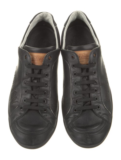 Louis Vuitton Leather Lasercut Accents Sneakers