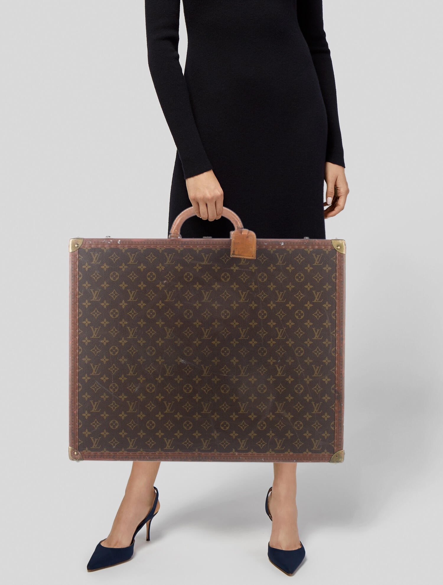 Louis Vuitton Vintage 1980's Monogram Jumelle Trunk Brown Suitcases, Luggage LOU670909 The