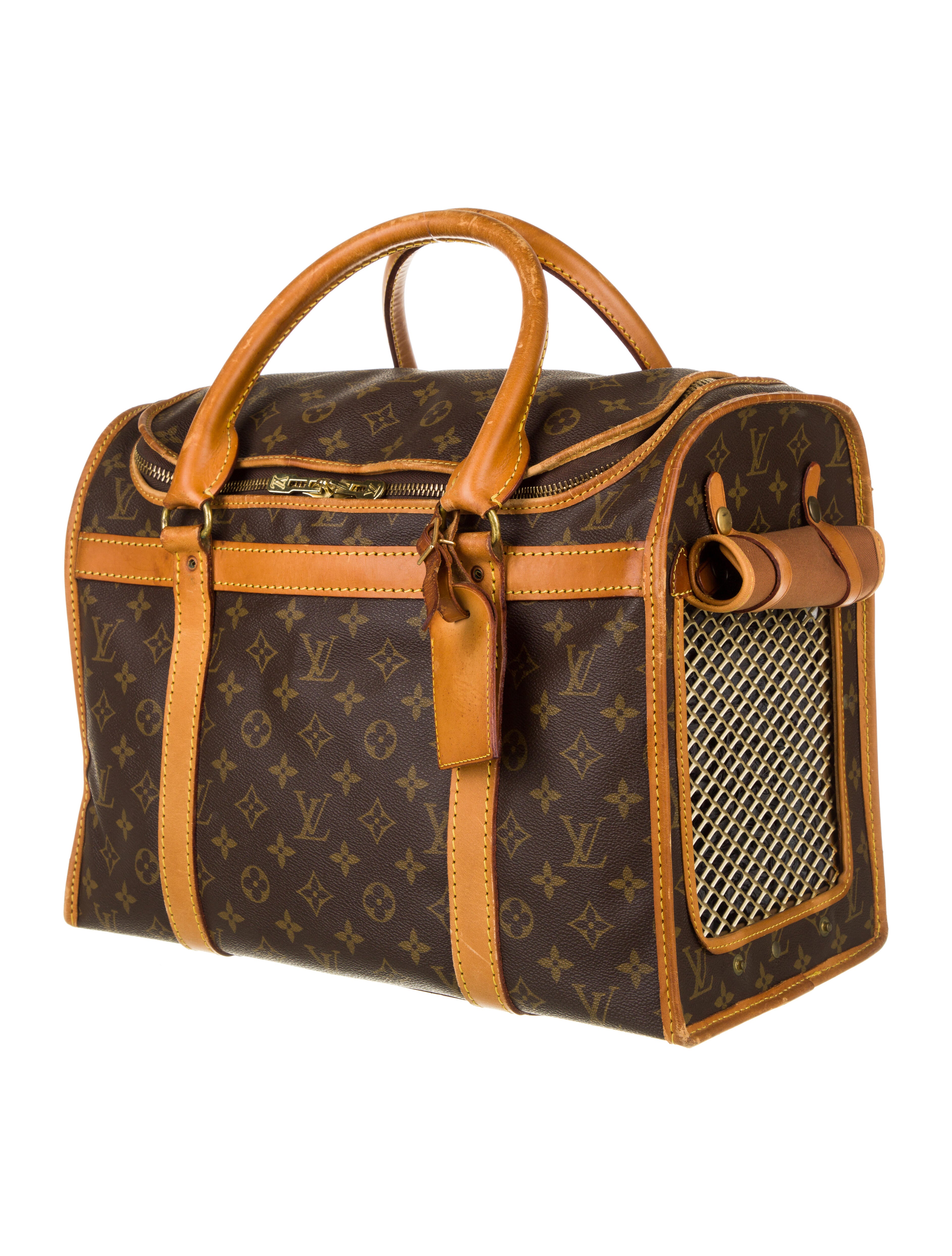 Louis Vuitton Monogram Sac Chien 40 Pet Carrier Brown Pet Accessories
