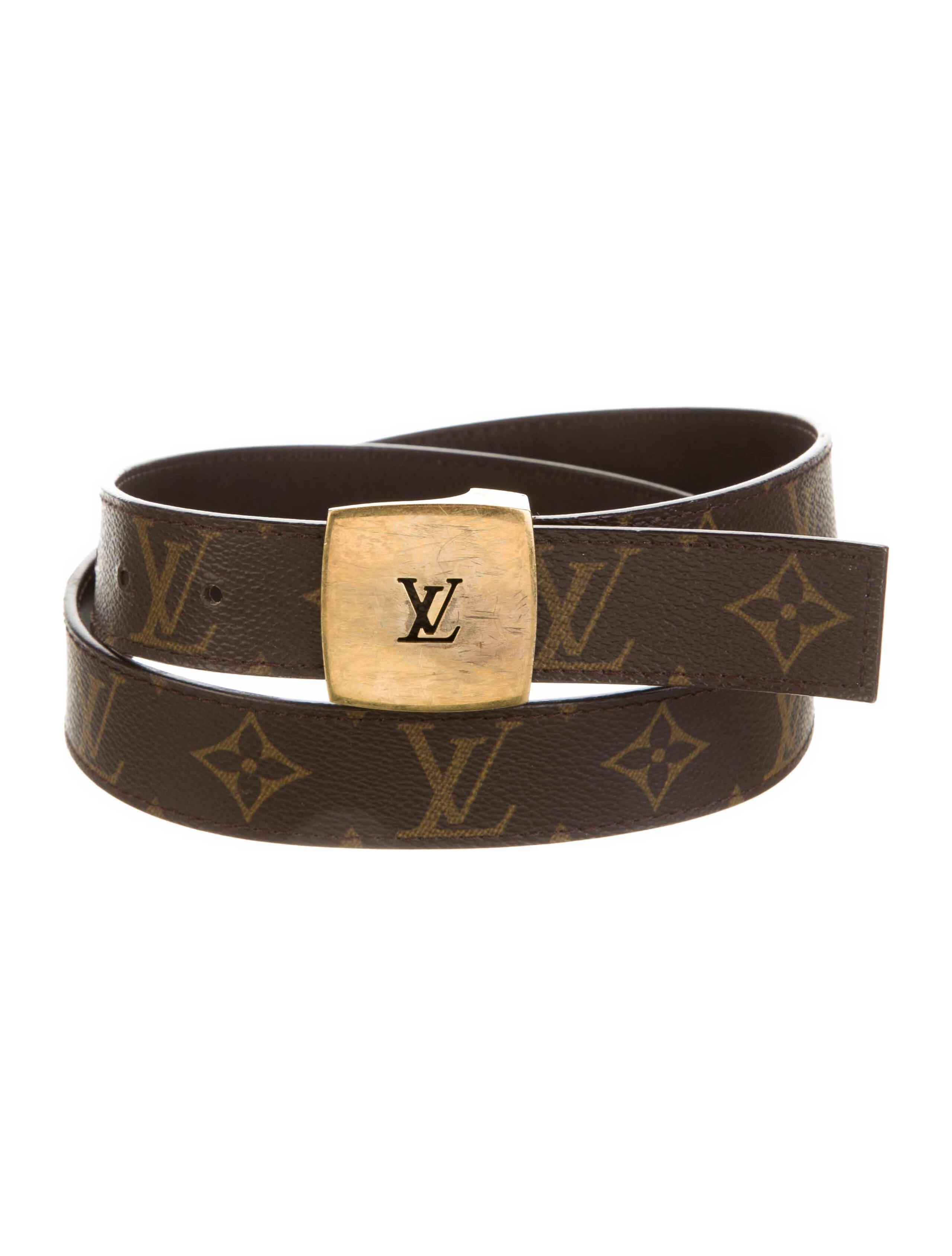 【新品】 vintage LOUIS VUITTON brown leather belt