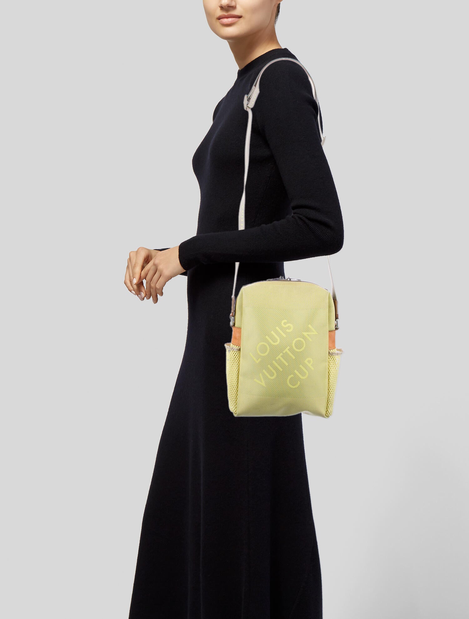 Louis Vuitton Damier Geant LV Cup Weatherly Messenger Bag Yellow