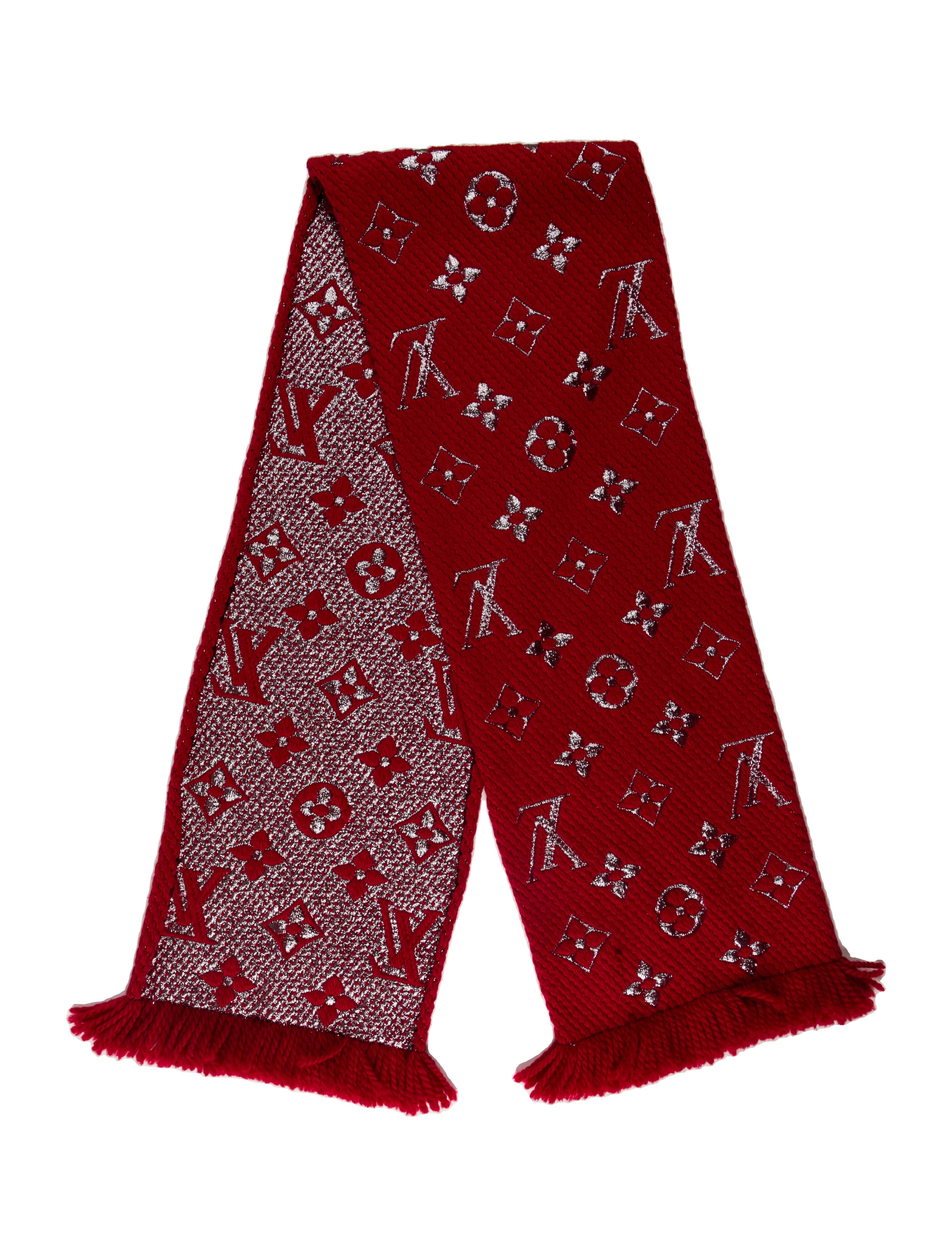 Louis Vuitton Logomania Shine Wool Scarf Metallic Scarves and Shawls, Accessories LOU674044