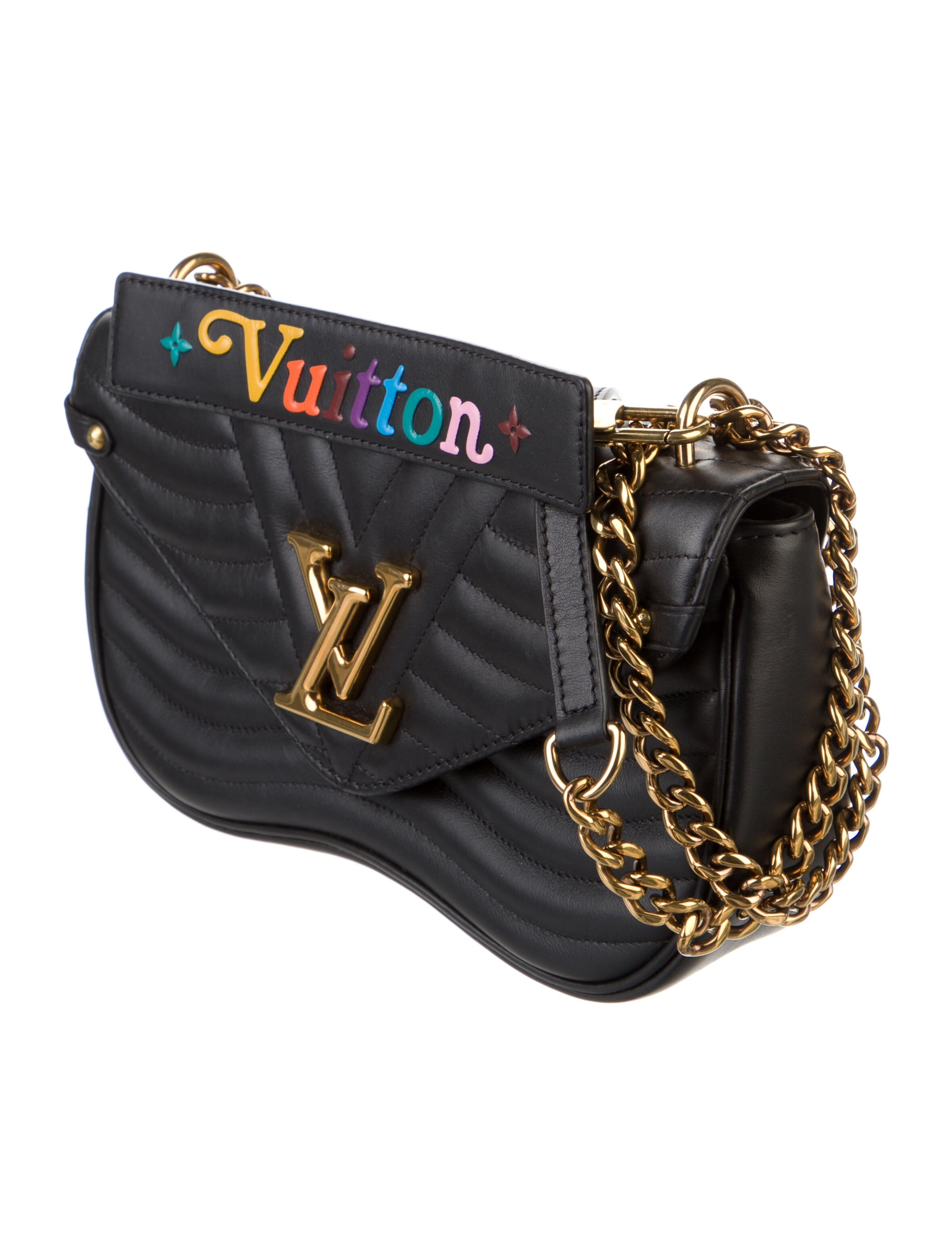 Louis Vuitton New Wave Chain MM Black Shoulder Bags, Handbags LOU680695 The RealReal