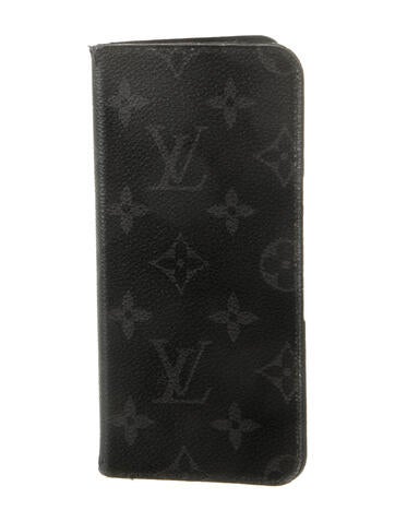 Louis Vuitton Phone Cases Monogram Eclipse iPhone 6/7/8 Folio