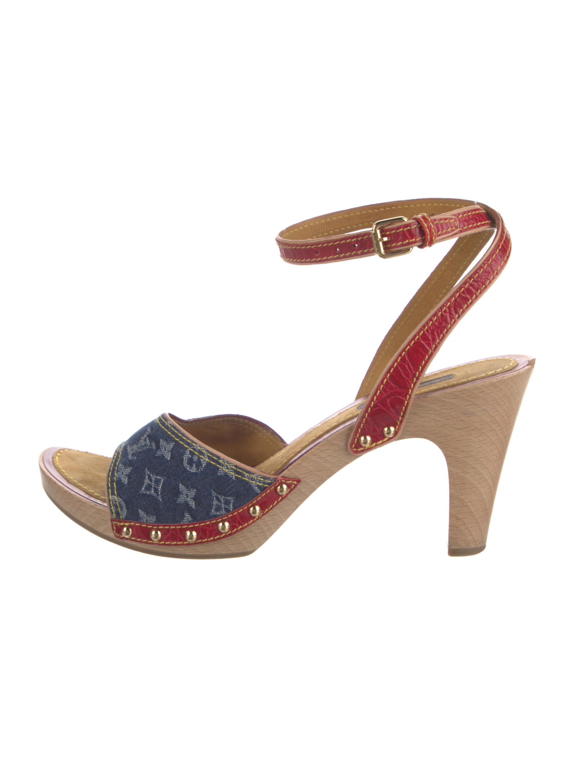lv blue sandals