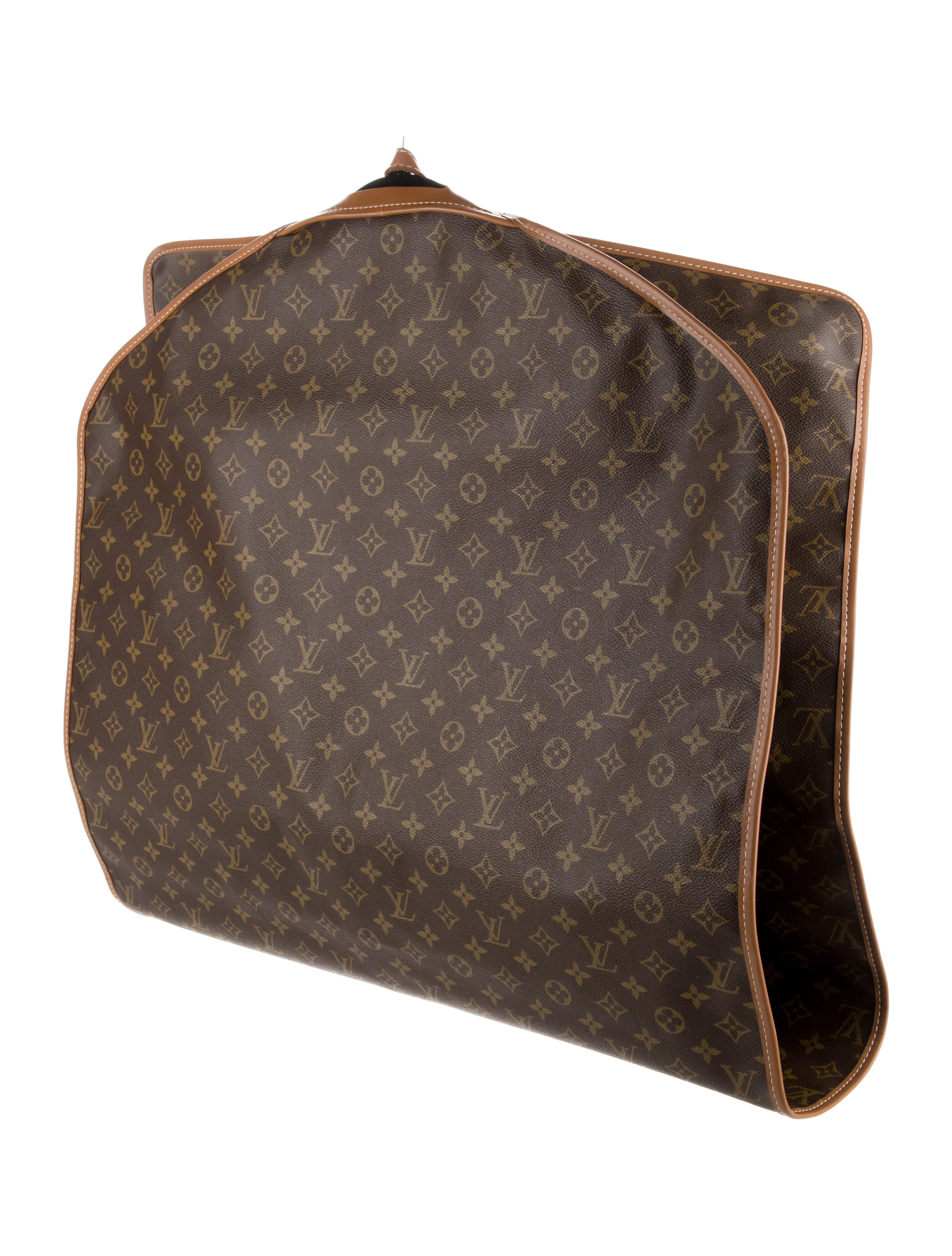 Louis Vuitton Monogram Leather Trimmed Garment Cover Brown Garment