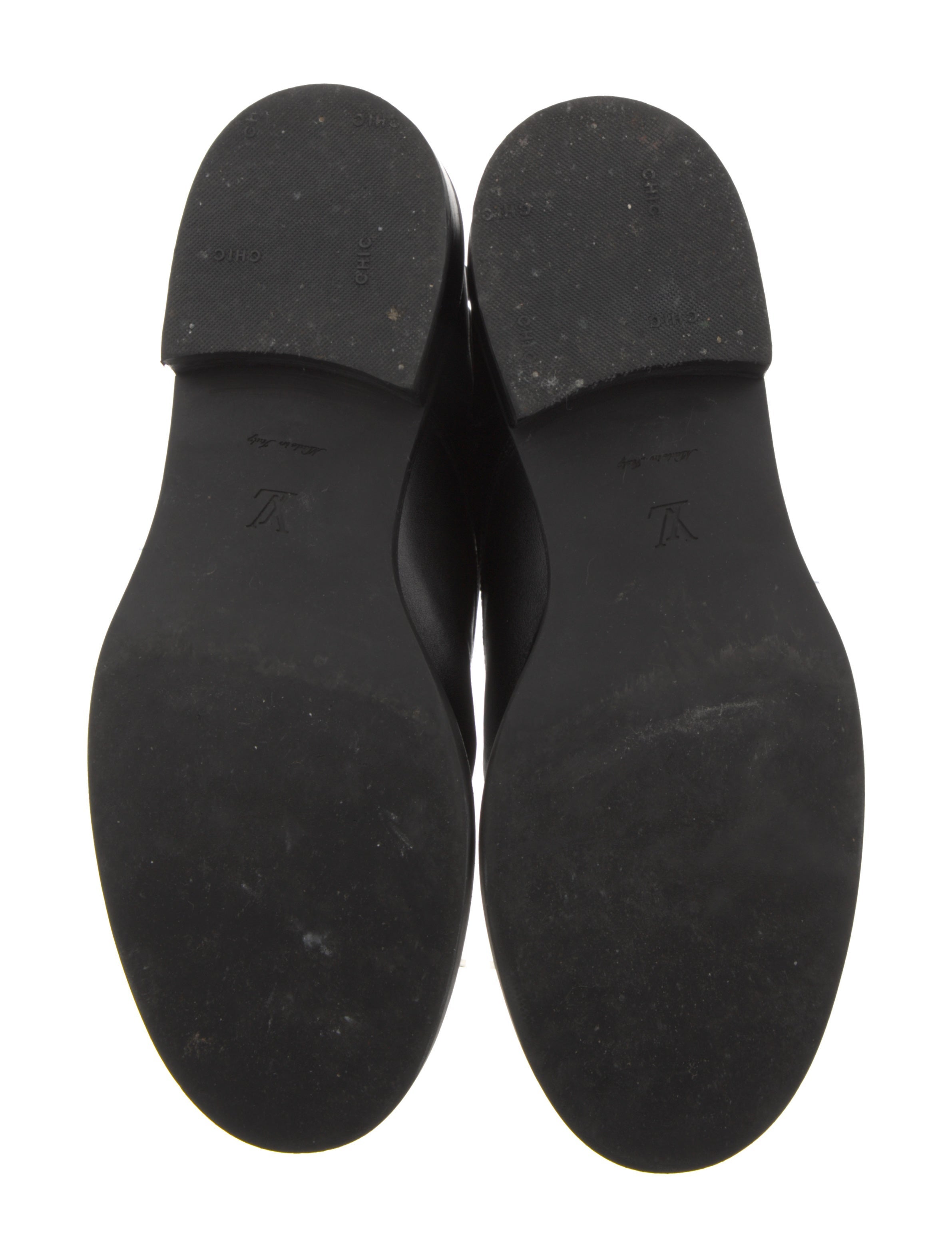 Louis Vuitton Leather Printed Combat Boots