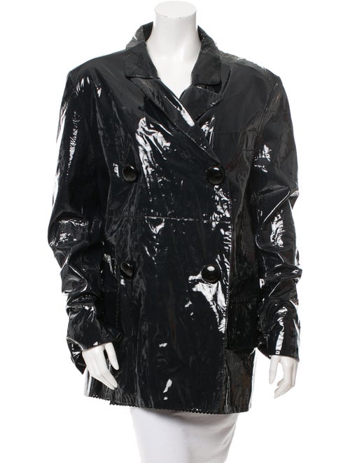 Louis Vuitton Patent Leather Double-Breasted Coat