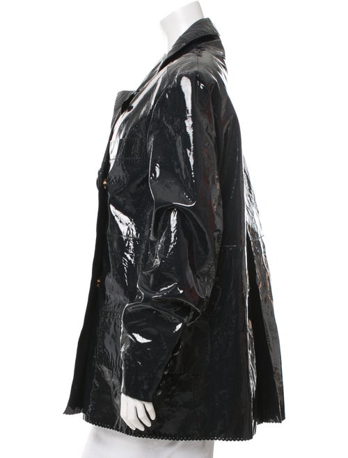 Louis Vuitton Patent Leather Double-Breasted Coat