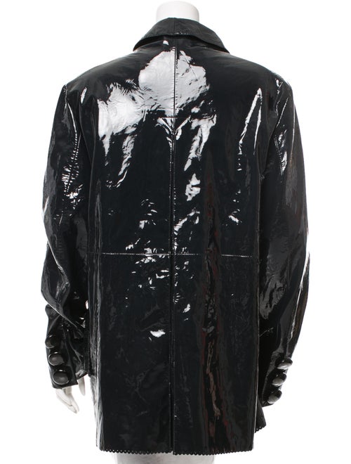 Louis Vuitton Patent Leather Double-Breasted Coat