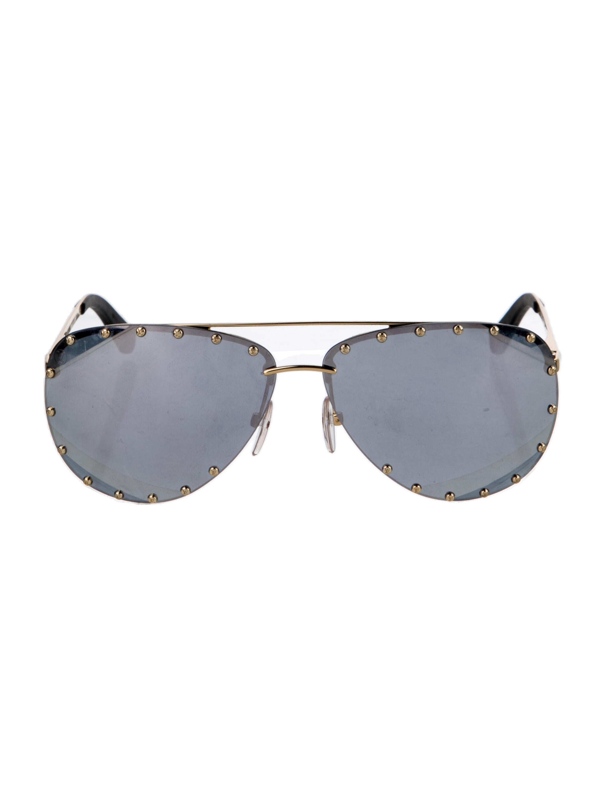 Louis Vuitton The Party Aviator Aviator Sunglasses Gold Sunglasses