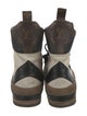 Louis Vuitton Suede Animal Print Combat Boots