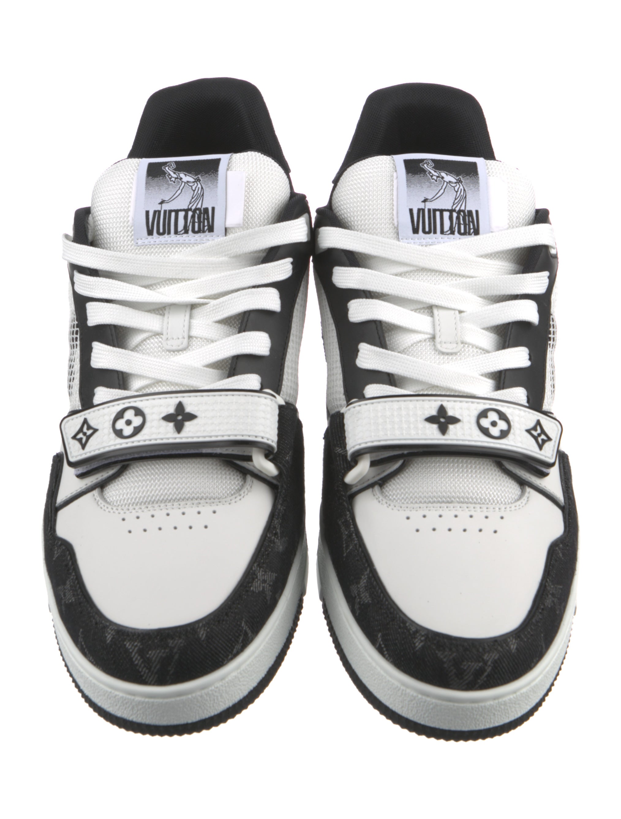 Louis Vuitton Black white denim velcro|