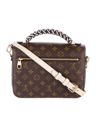 Louis Vuitton Monogram Braided Pochette Metis Creme Beige