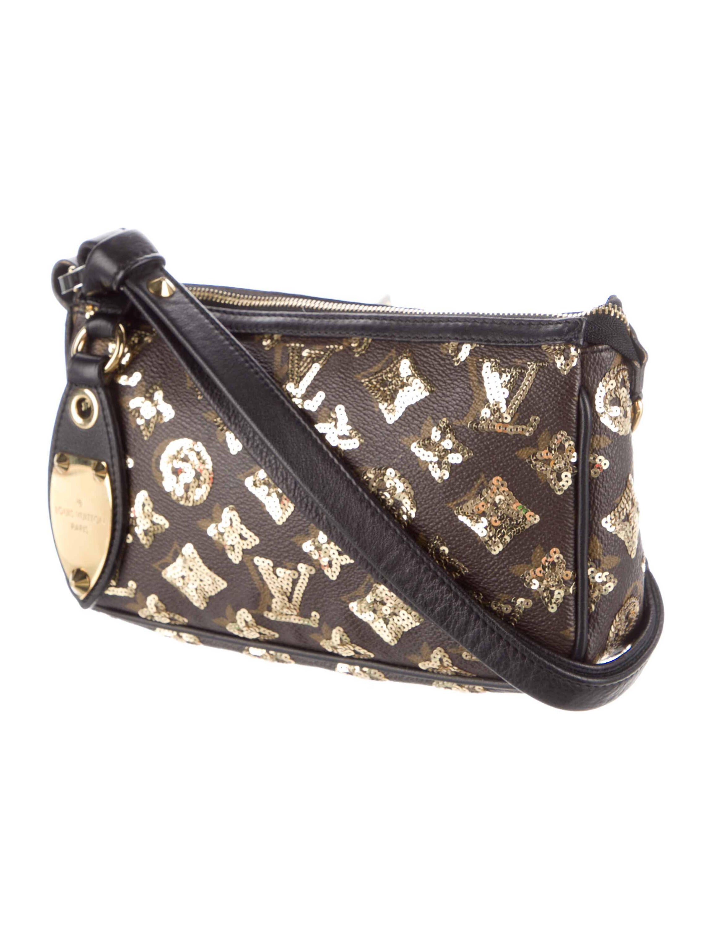 Louis Vuitton Sequin Monogram Pochette Accessoires - Brown