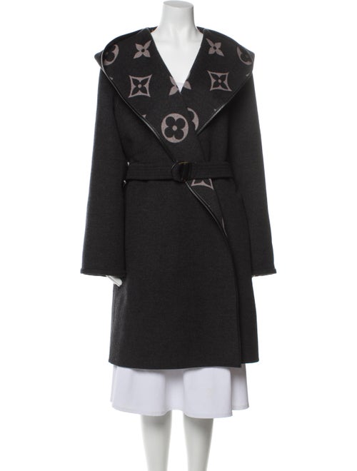 Louis Vuitton 2020 Giant Monogram Hooded Wrap Coat