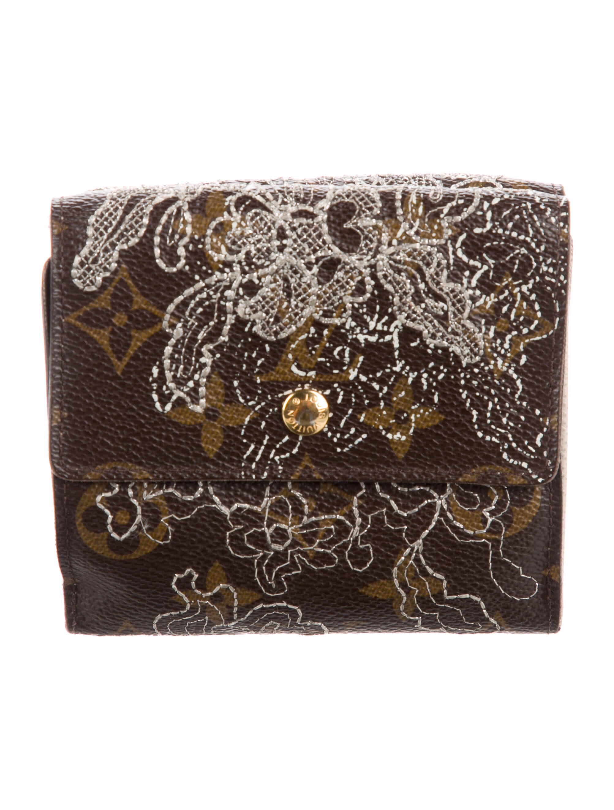 Louis Vuitton LV Monogram Coated Canvas Elise Wallet