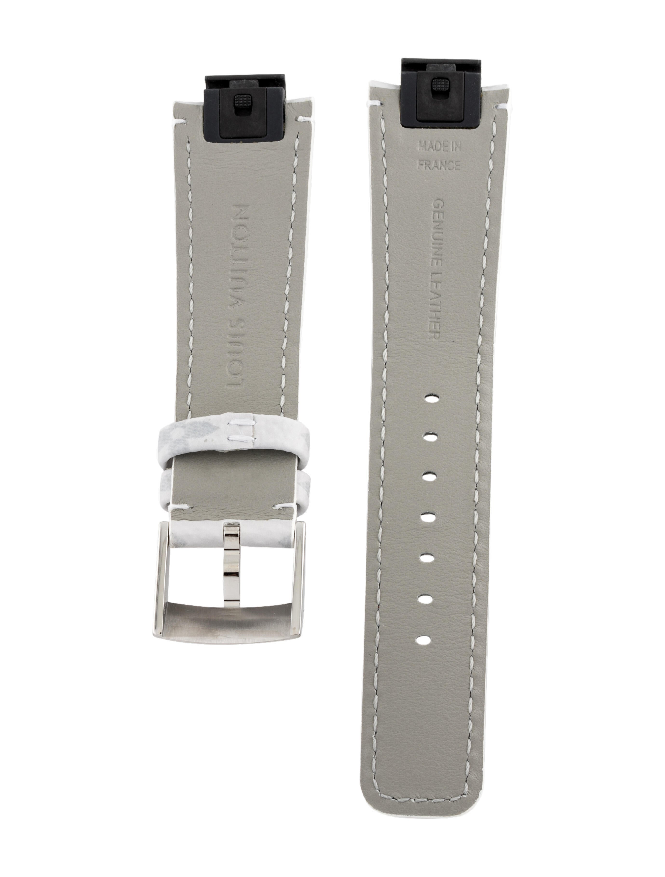 Louis Vuitton 22mm Gray Watch Strap