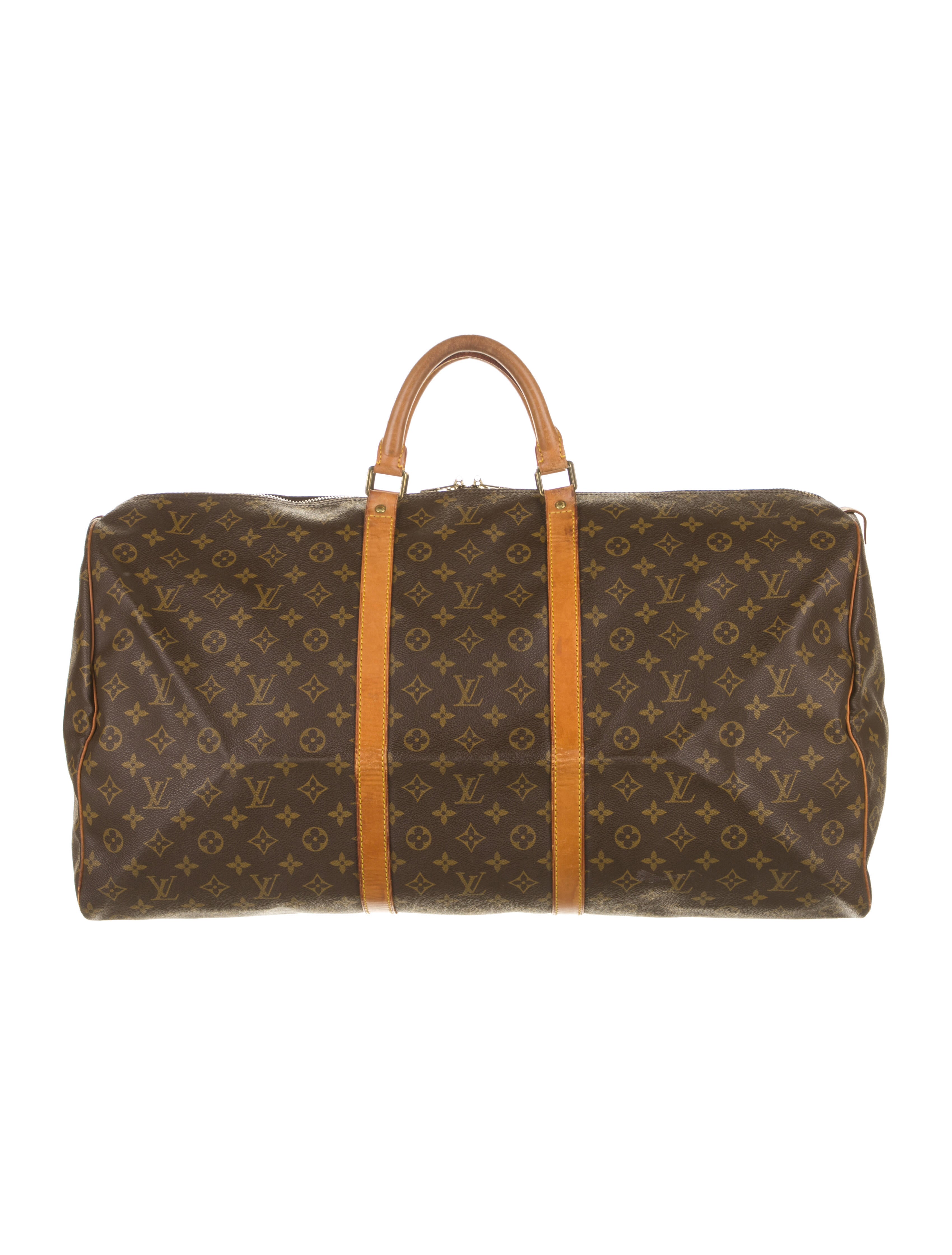 Louis Vuitton Vintage French Company Keepall 55 Brown Luggage and