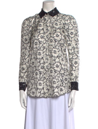 Louis Vuitton 2013 Floral Button-Up Top