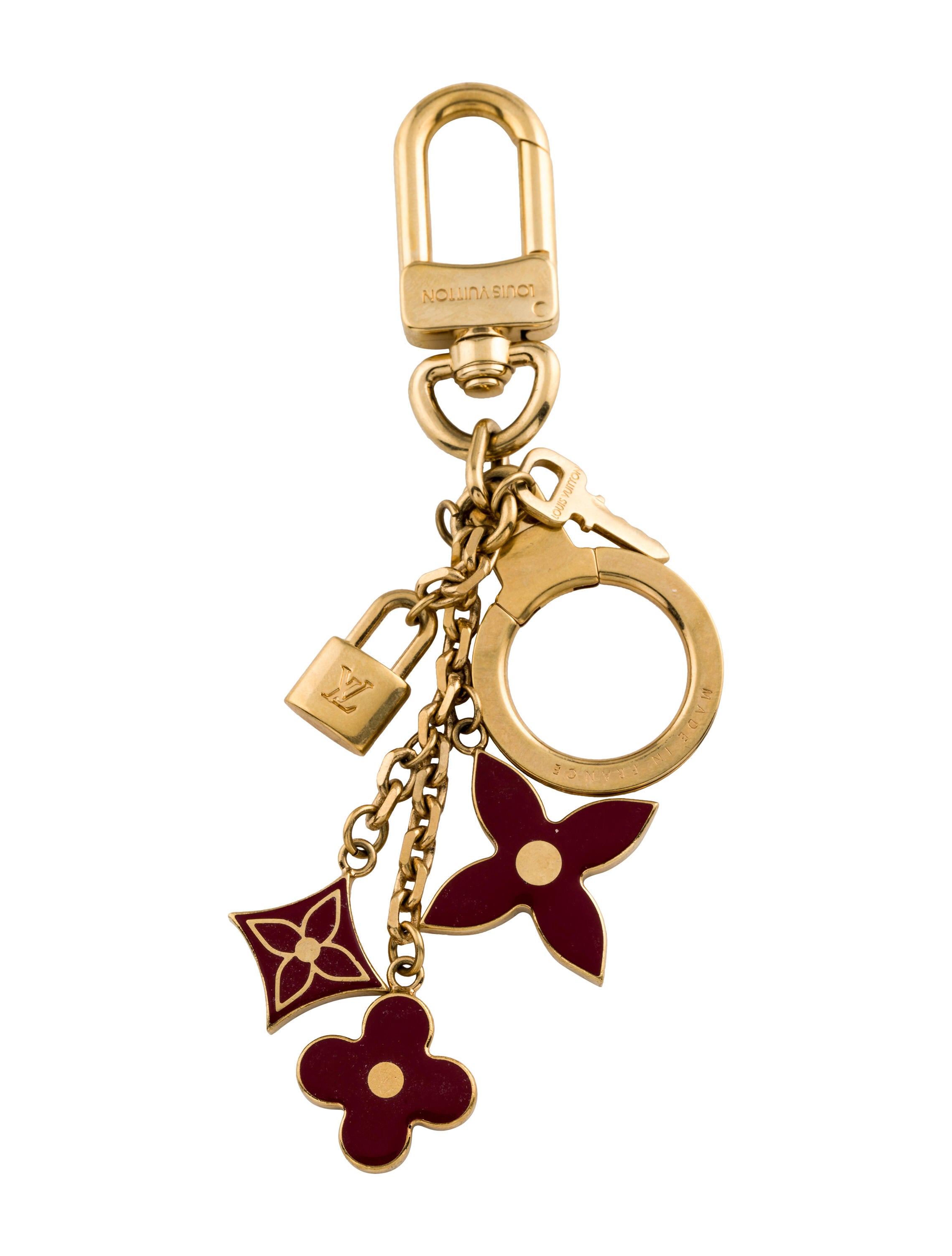 Louis Vuitton Tapage Bag Charm Gold Keychains, Accessories