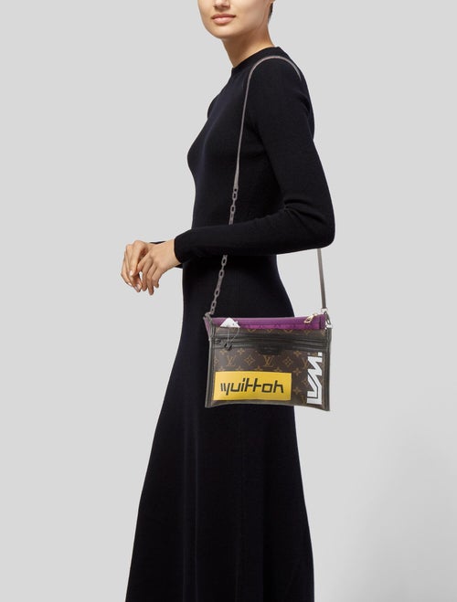 Louis Vuitton Monogram Double Flat Messenger Bag