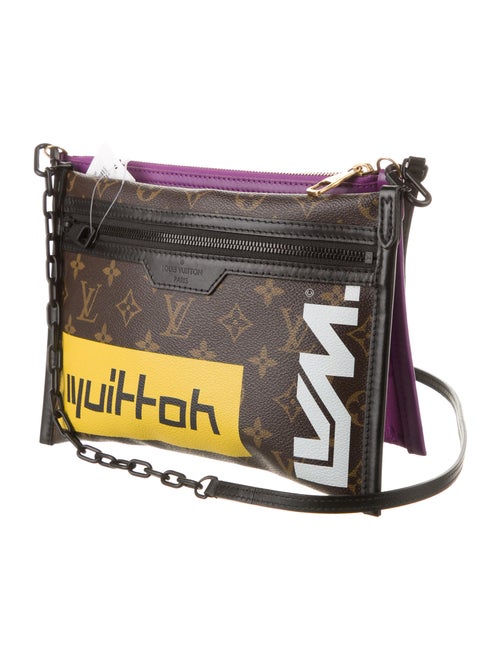 Louis Vuitton Monogram Double Flat Messenger Bag
