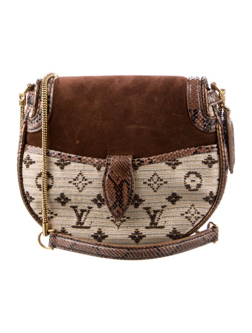 Louis Vuitton Python-Trim Monogram Empire Ponant Crossbody Bag