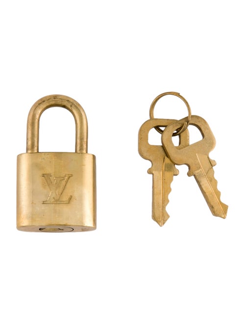 Louis Vuitton Brass Lock & Key Set