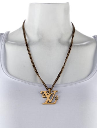Louis Vuitton x Nigo Squared Logo Pendant Necklace