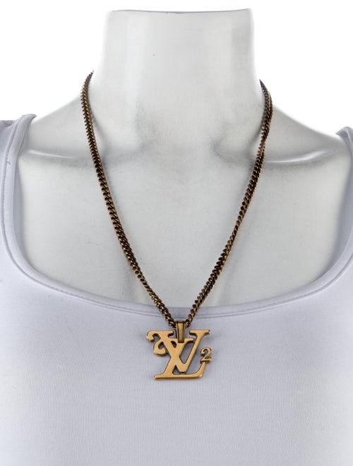 Louis Vuitton x Nigo Squared Logo Pendant Necklace