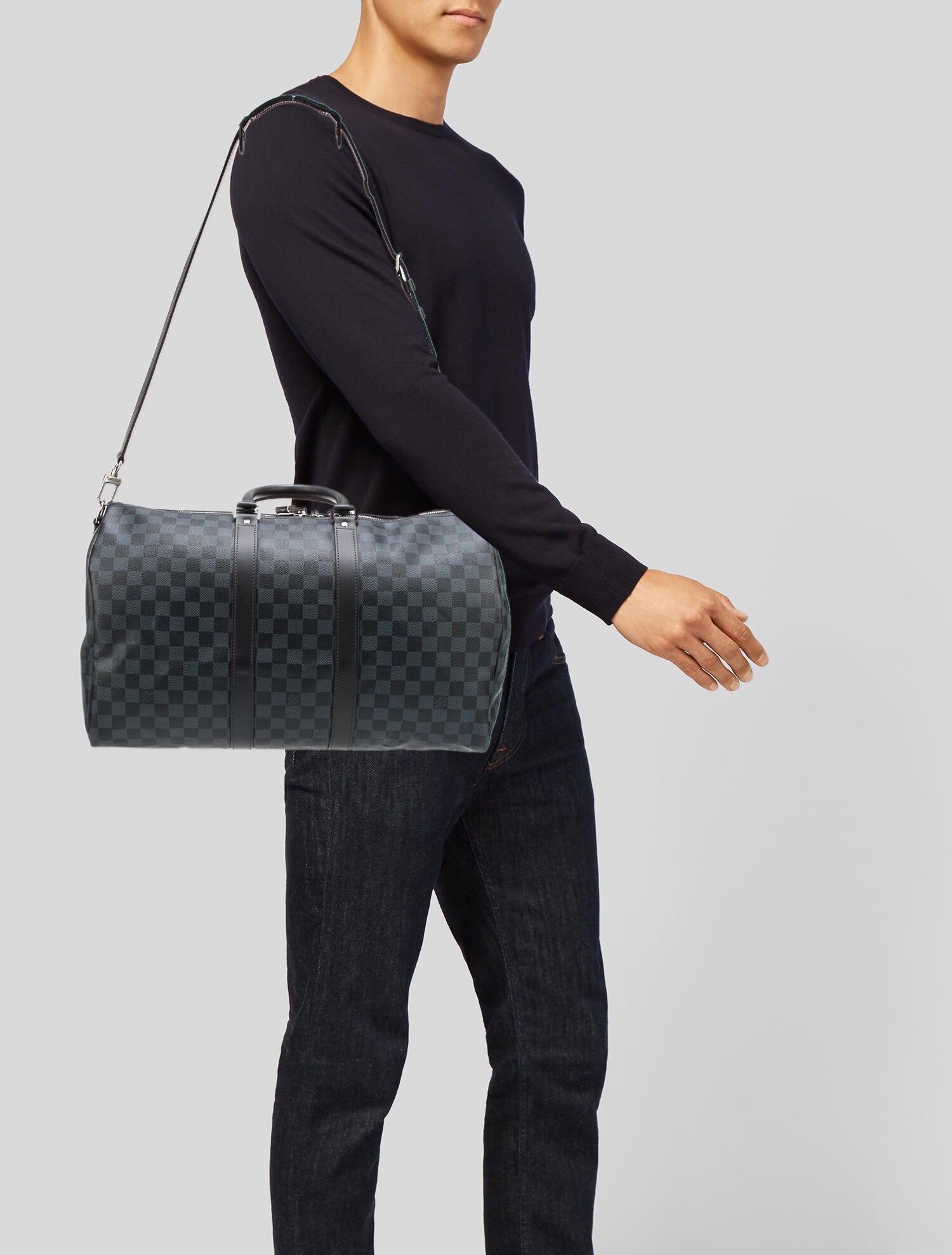 Louis Vuitton Damier Cobalt Keepall Bandouliere 45 Blue Weekenders