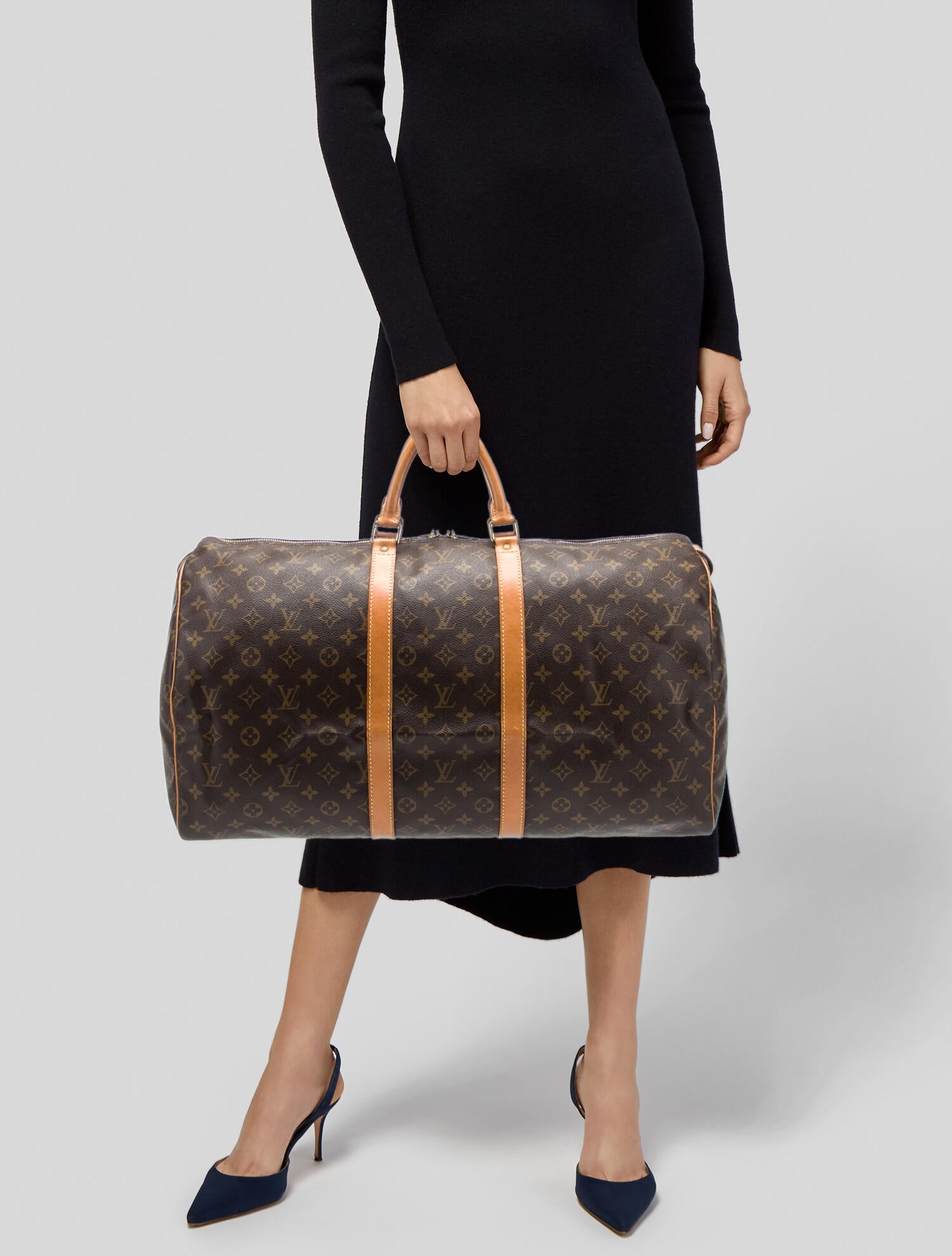 Louis Vuitton Monogram Keepall 60 Black Luggage and Travel, Handbags